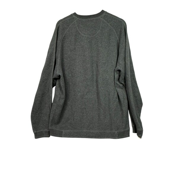 Tommy Bahama Crew Sweater Sweatshirt Gray, Beige Mens Size M Double Layer Cotton - Picture 3 of 6
